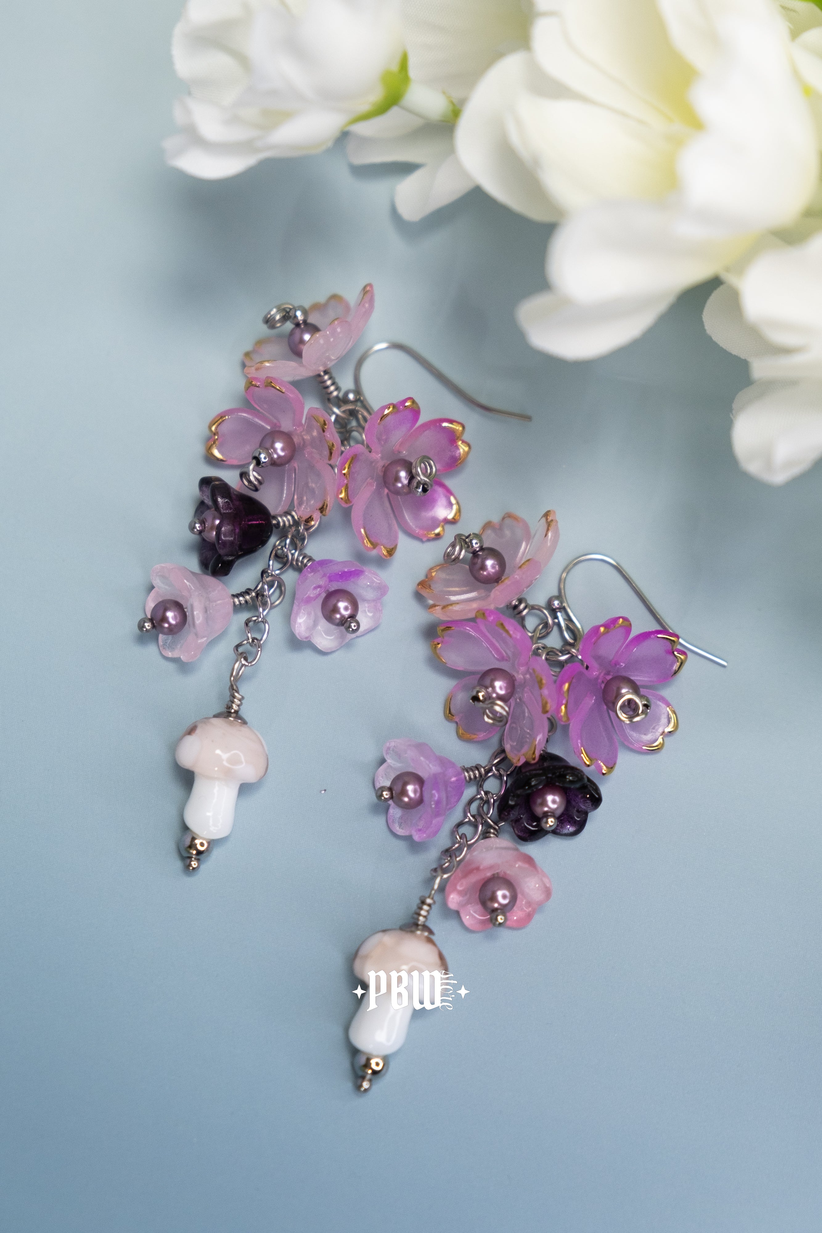 Kolczyki „Melodia poranka” z grzybem