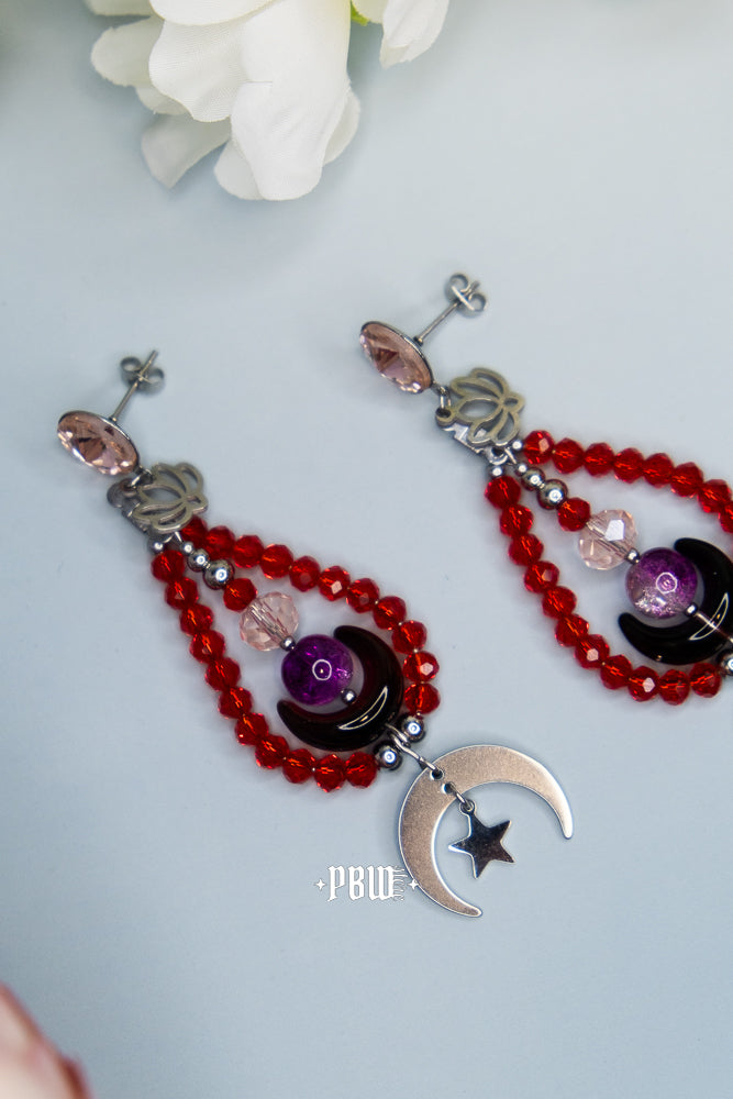 Kolczyki „Lunar lotus”