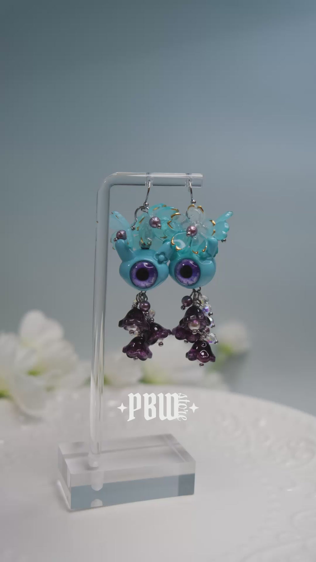 Kolczyki „Candy monster” niebieskie