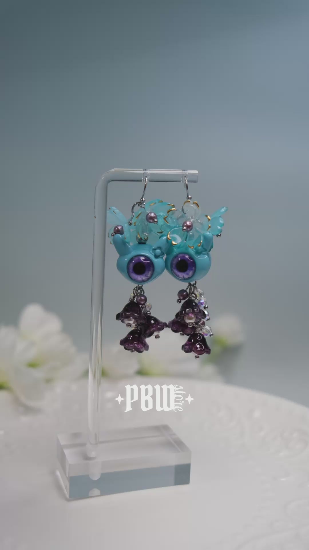 Kolczyki „Candy monster” niebieskie